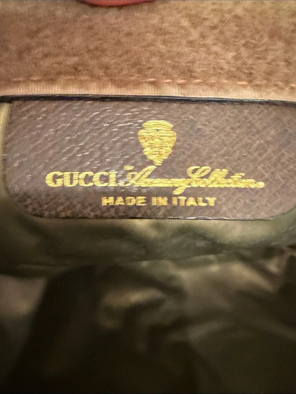 Gucci Beige GG Supreme Canvas Pouch with Green and Red Web Stripe